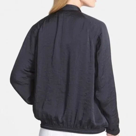 MICHAEL KORS Asymmetrical Oversized Zipper Front NAVY Jacket ( LARGE ) NWT  $160 - Picture 3 of 7